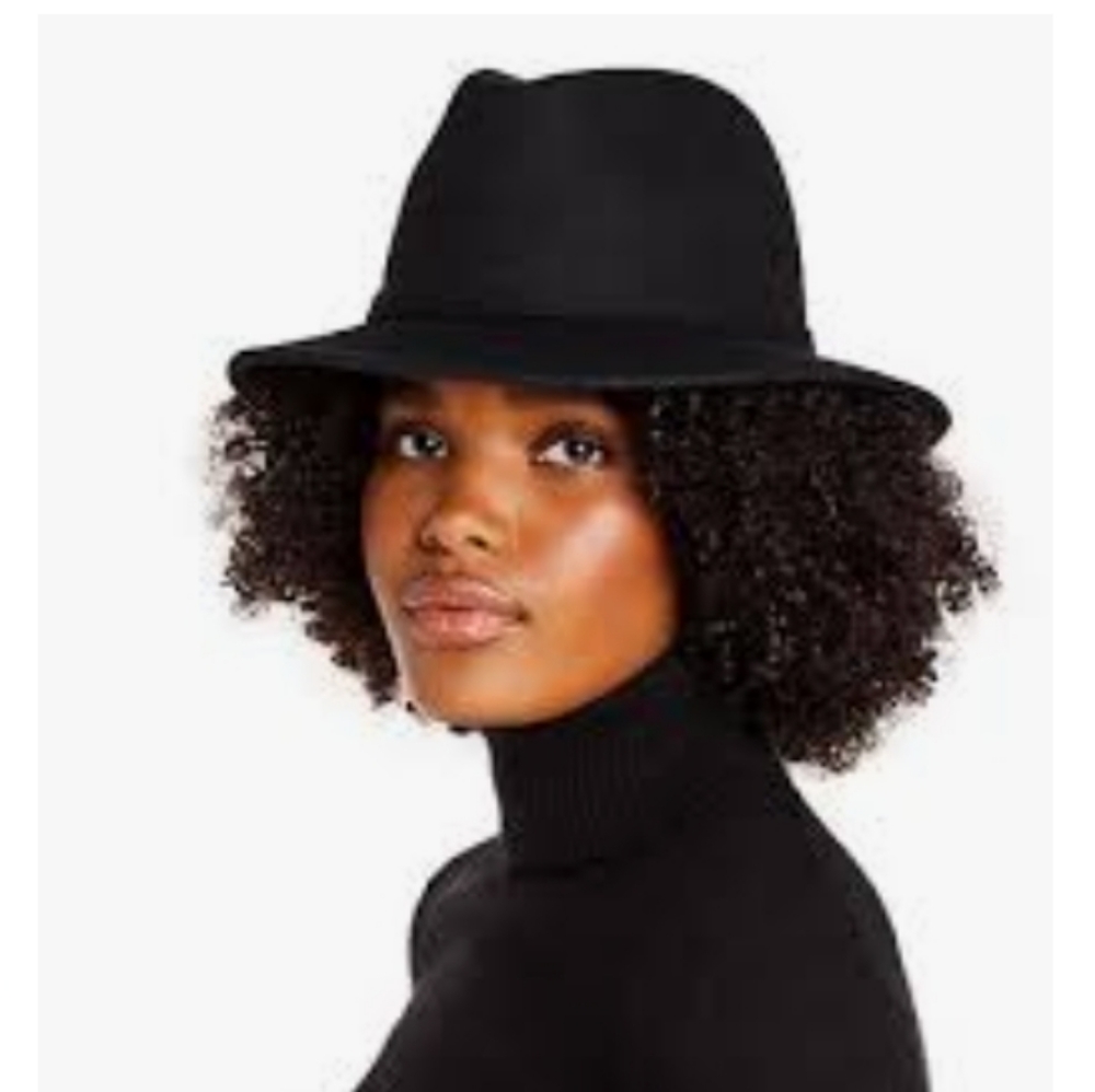 Aqua Black Wool Felted Hat New $98 - Picture 1 of 7